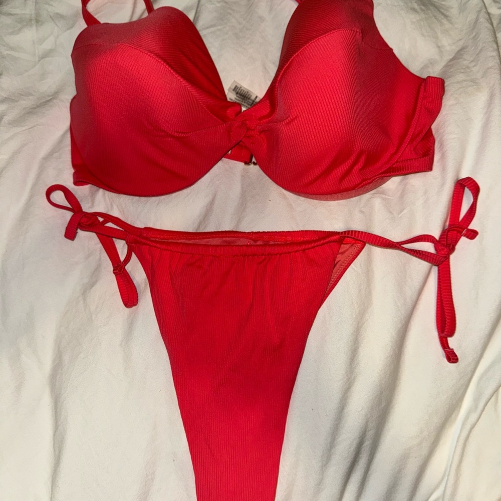 Victoria's Secret Bold Coral Bikini Set